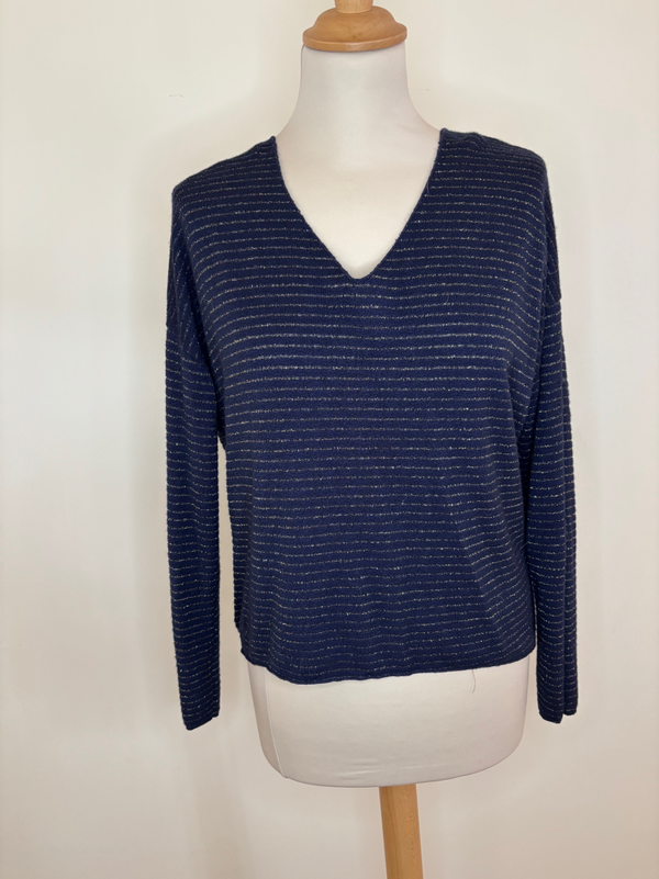 Pull à rayure doré