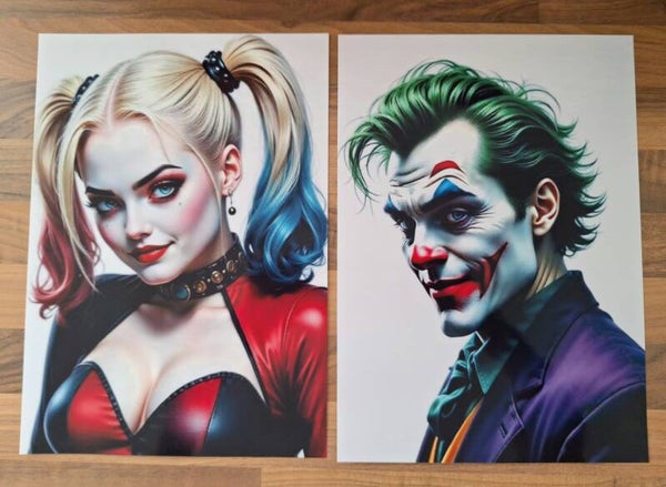 DC Duo Joker & Harley Quinn - A4 Prints
