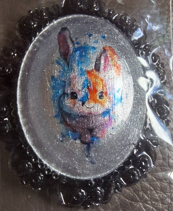 Watercolour Style Rabbit - Mini Wall Filler Resin Art