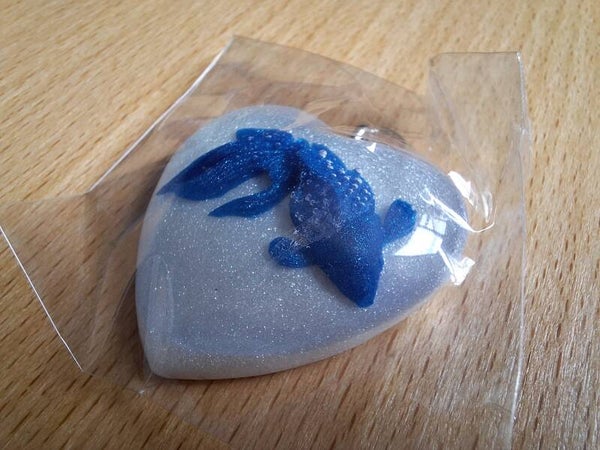 Heart Fish Pendant - Resin Art