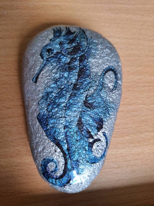Sea Horse - Pebble Art
