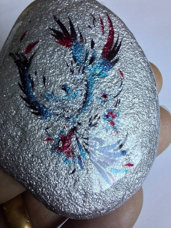 Abstract Phoenix - Pebble Art