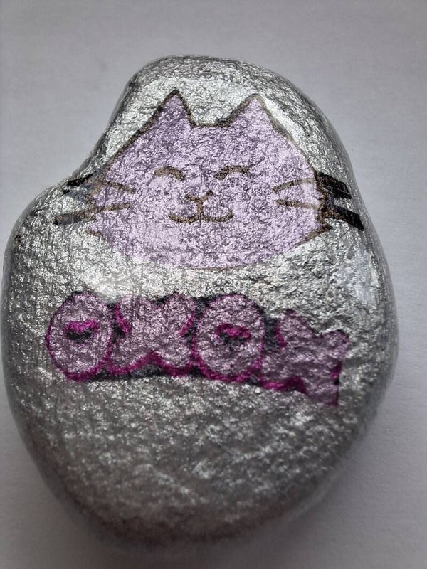 OXOX Cat - Pebble Art