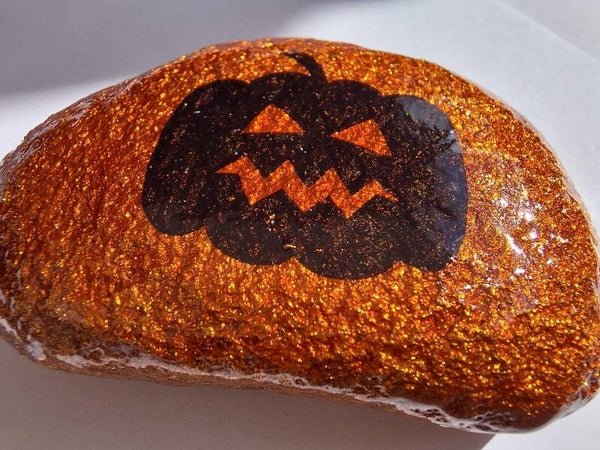 Jack 'O' Lantern - Pebble Art