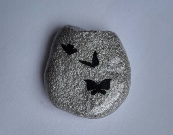 Glow In The Dark Butterfly Trio - Pebble Art