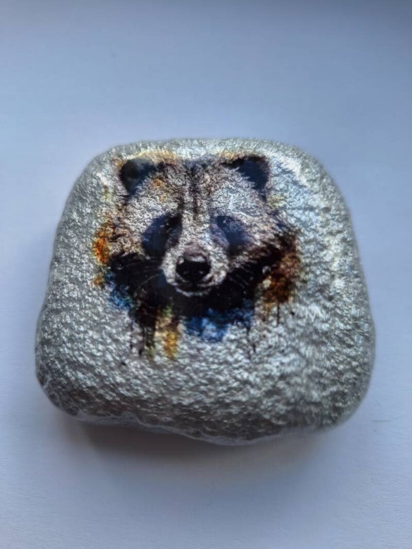 Raccoon - Pebble Art