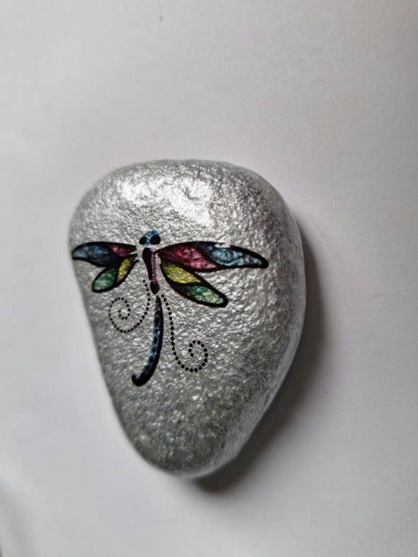 Glow In The Dark Dragonfly - Pebble Art