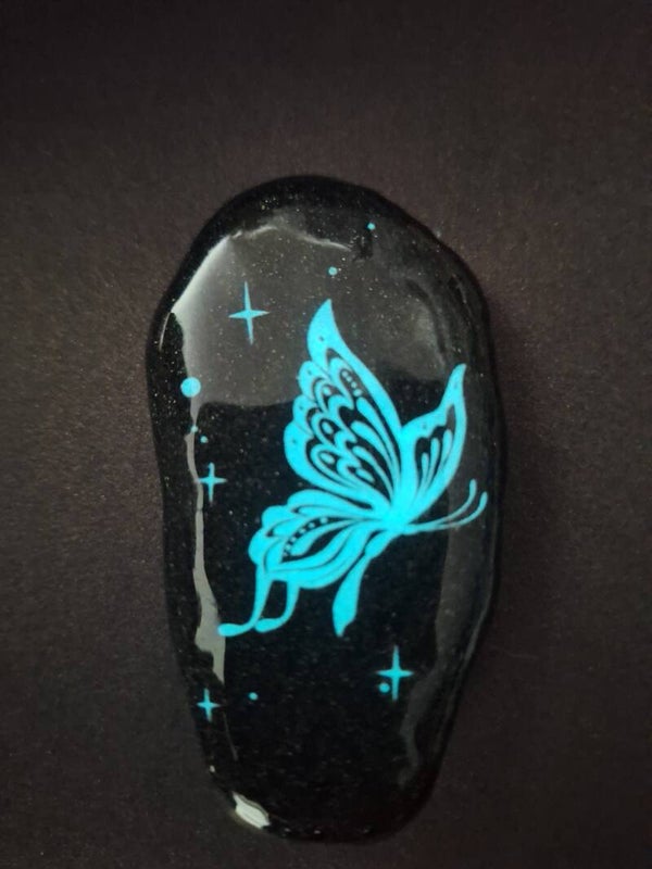 Glow In The Dark Butterfly - Pebble Art