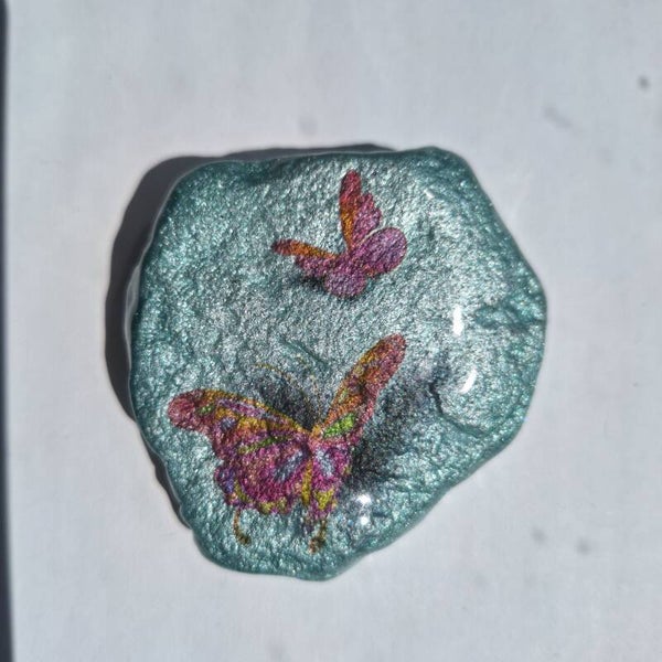 Colourful Butterflies - Pebble Art