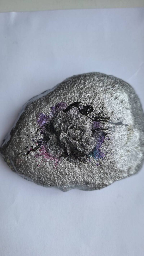 Abstract Rose - Pebble Art