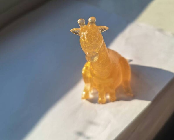 Cute Gold Giraffe - Resin Art