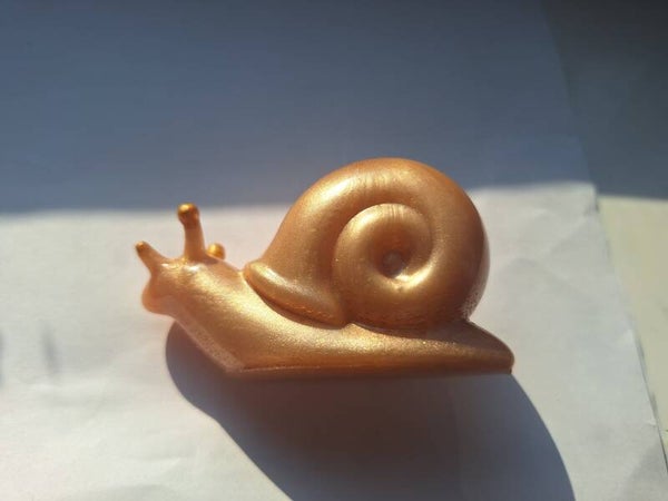Champagne Gold Snail - Resin Art