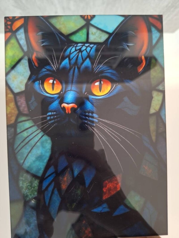 💜💜💜💜 Black Cat Mirror Frame - Pre-loved