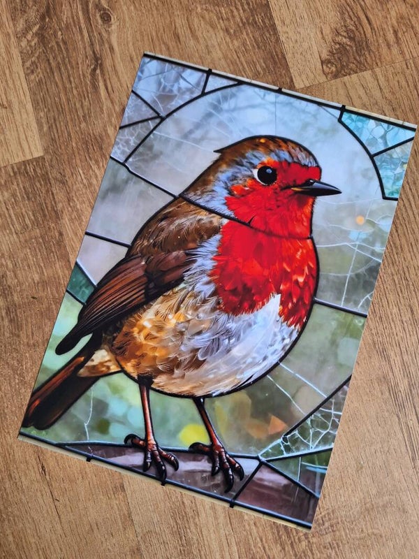 Stained Glass Robin - A4 Prints