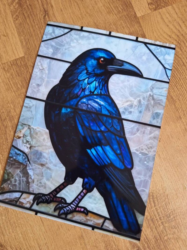 Stained Glass Raven - A4 Prints