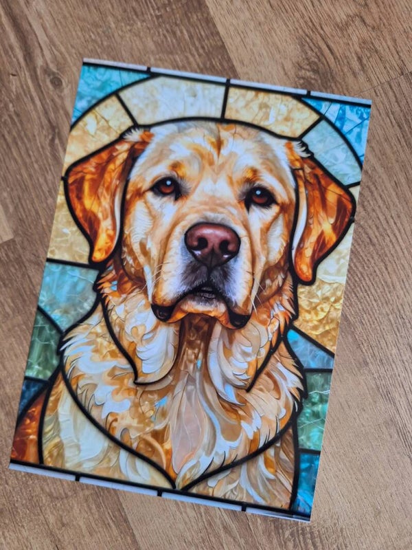 Stained Glass Labrador Retriever - A4 Prints