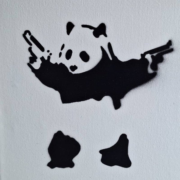 💜💜💜💜 Banksy Pandamonium Canvas - Pre-loved