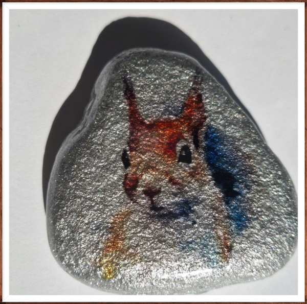 Red Squirrel - Pebble Art