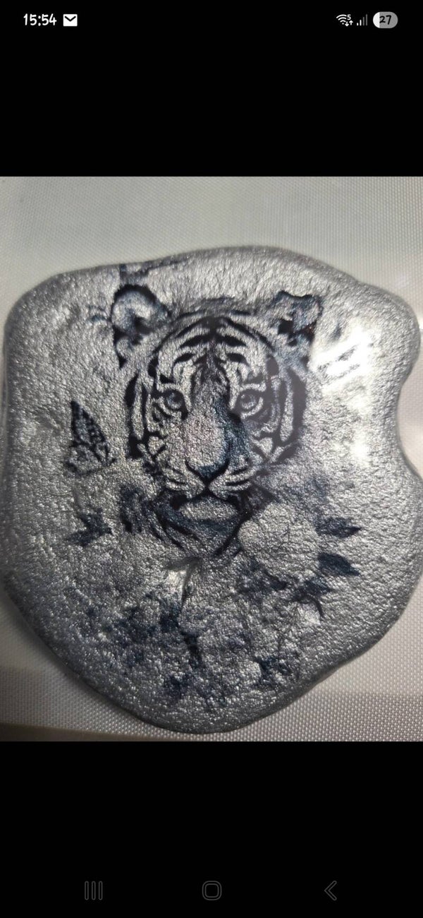 Tiger Cub Pebble Art