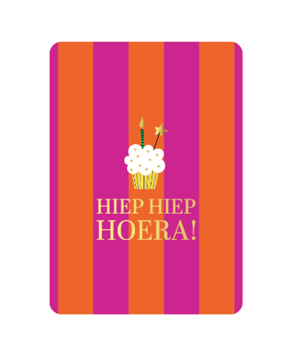 Pre-Order! Wenskaart - Hiep hiep hoera + taart