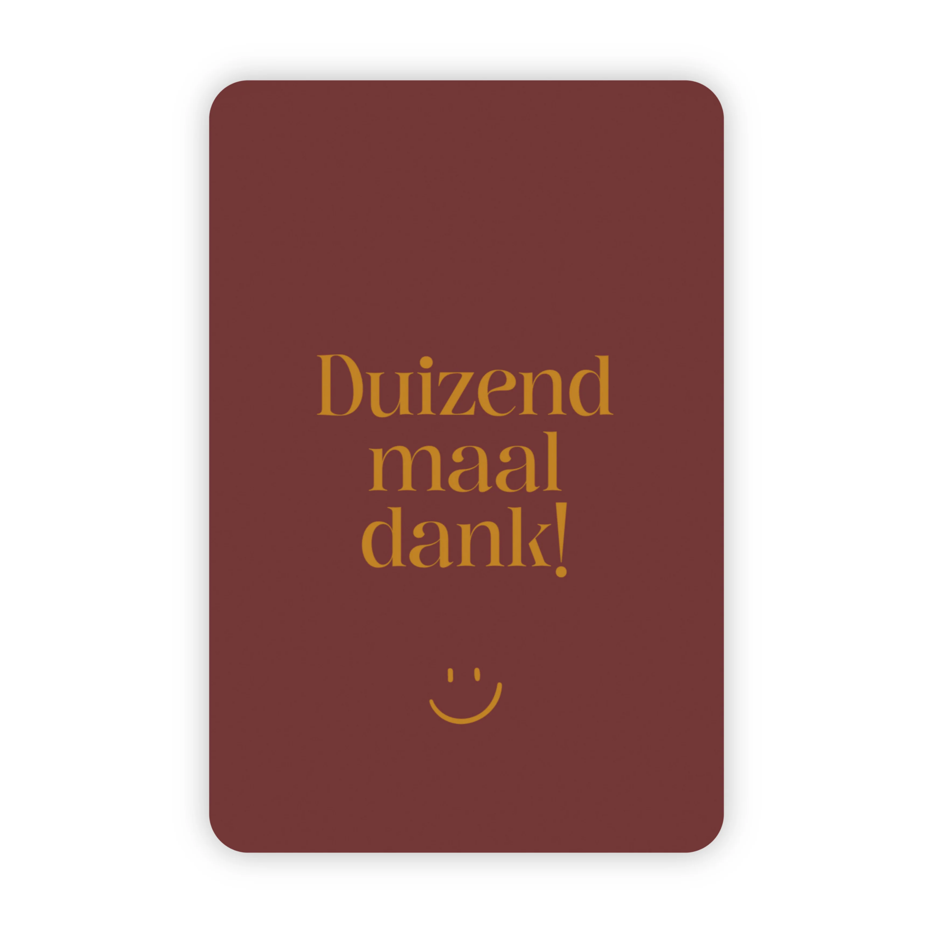 Kaart - Duizend maal dank - met goudfolie