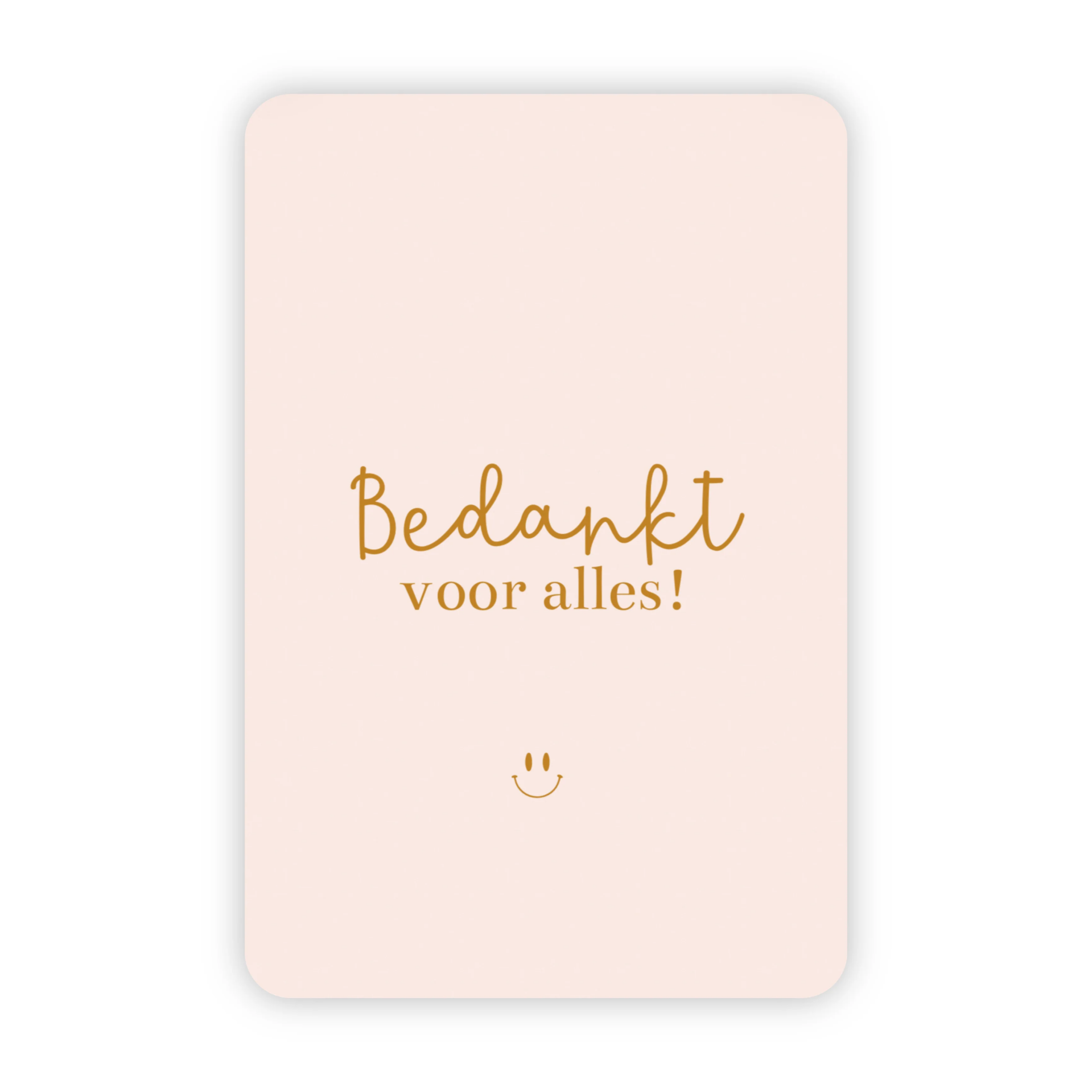 Kaart - Bedankt voor alles - met goudfolie