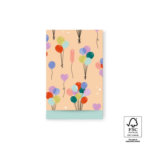 Cadeauzakjes - Balloons Peach - Pistache - 5 stuks - S