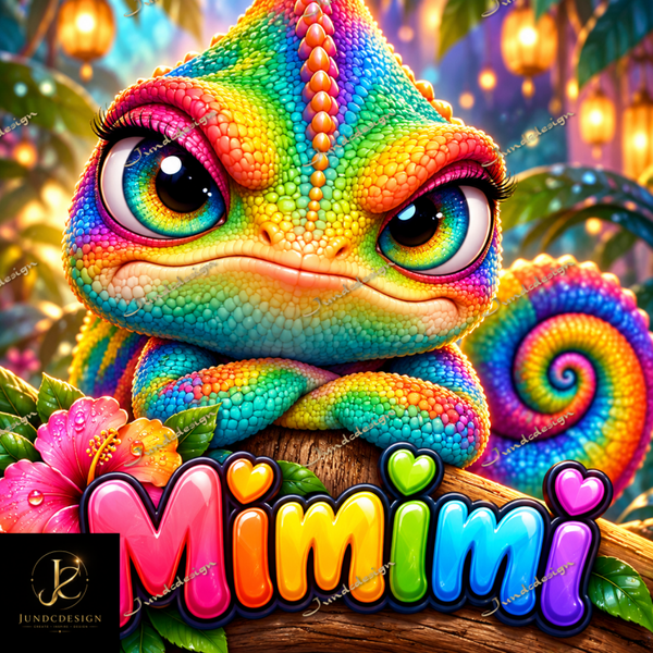 Diamond Painting“Mimimi Chamäleon“ 70x70 cm