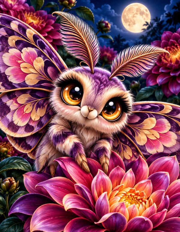 Diamond Painting"Motte Luna" 60x75 cm