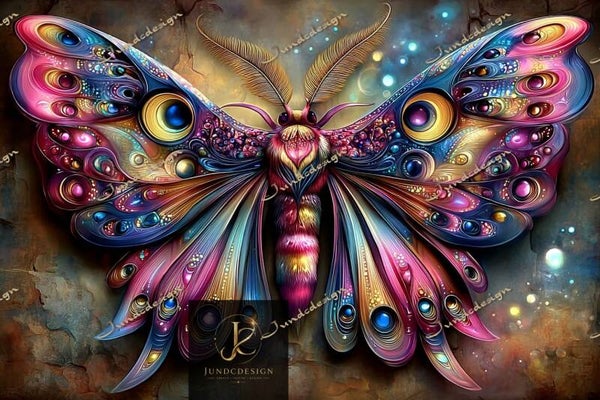 Diamond Painting „Pfauenfalter“ XXL Edition Created byManuVany A.i