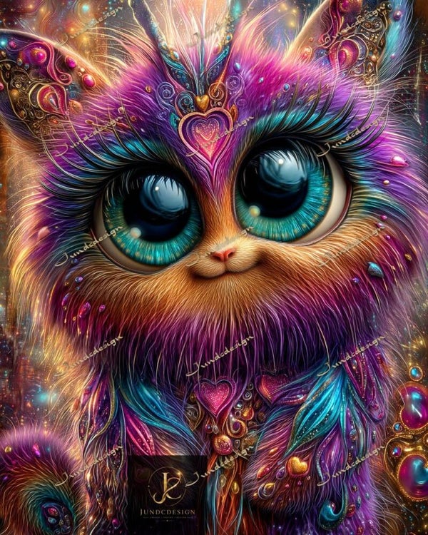 Diamond Painting „Funkelkätzchen“ Created byManuVany A.i