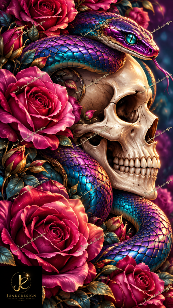 Diamond Painting“Mystic Snake“ 50x88 cm