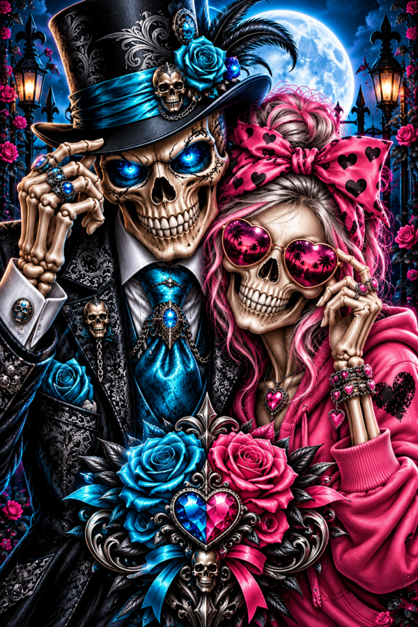 Diamond Painting“Blue & Pink Forever“