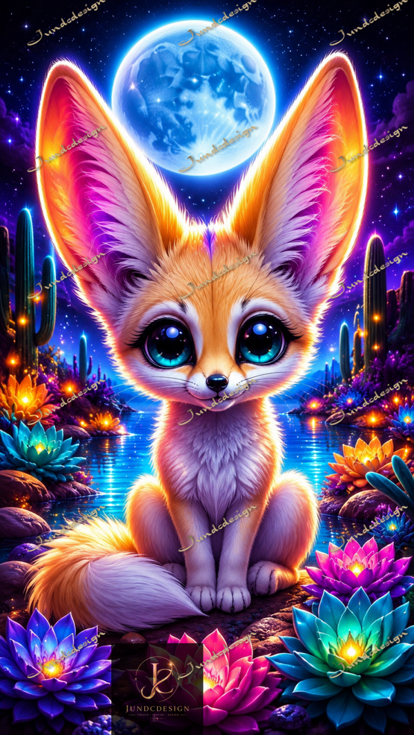 Diamond Painting „Neon Wüstenfuchs“