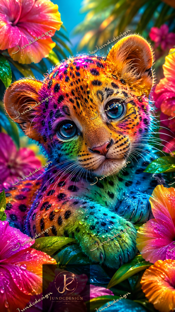 Diamond Painting „Regenbogentatze“
