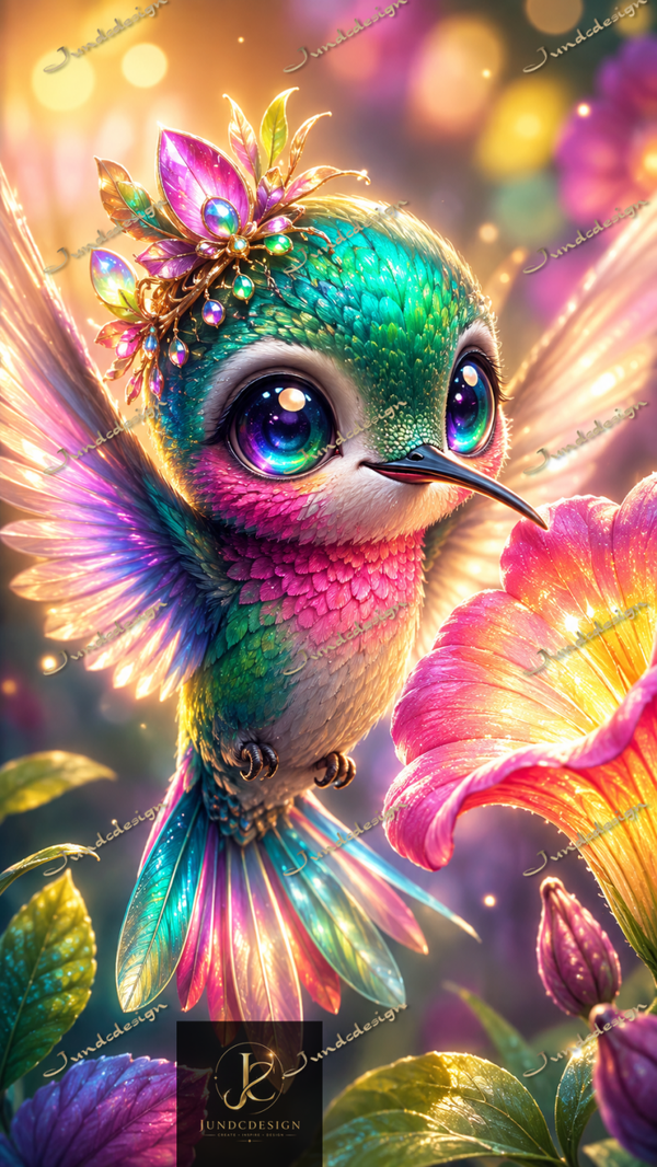 Diamond Painting „Kolibri Blütenzauber“