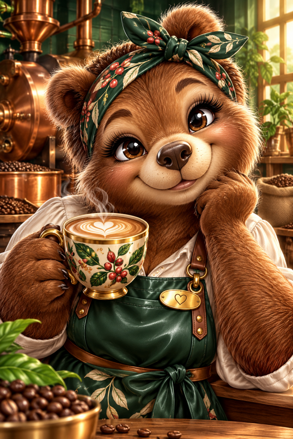Diamond Painting“Kaffee Bär“ 50x75 cm