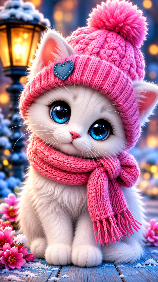 Diamond Painting „Winter Katze „