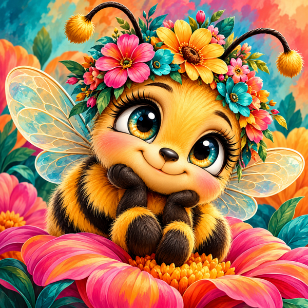 Diamond Painting“ Glücks Bienchen“ 60x60 cm