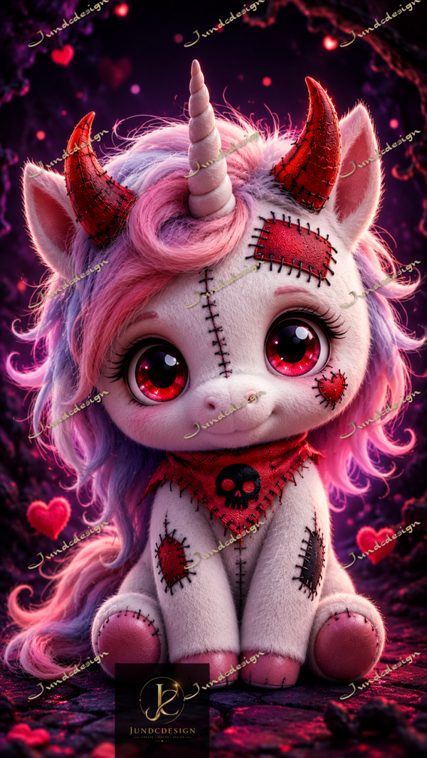 Diamond Painting „Sweet Devil Unicorn“