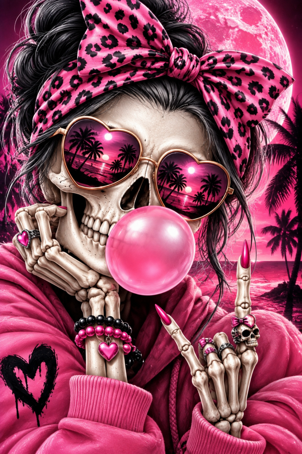 Diamond Painting“Bubblegum Skull“