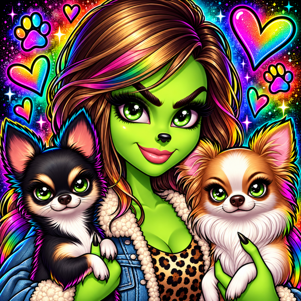 Diamond Painting“Green Girl“ 50x50 cm