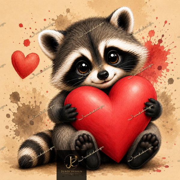 Diamond Painting Little Cuties „Waschbär“