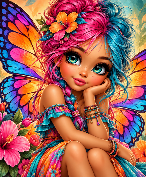 Diamond Painting"Aloha Fee" 60x75 cm