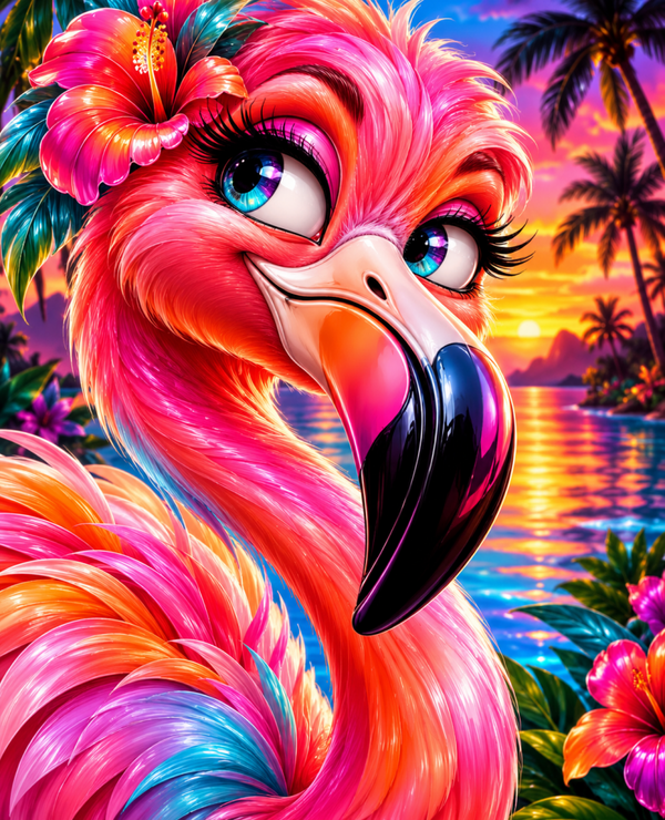 Diamond Painting"Pink Flamingo" 60x75 cm