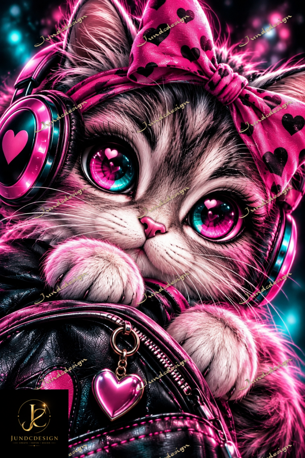 Diamond Painting“Cool Cat“ 60x90 cm