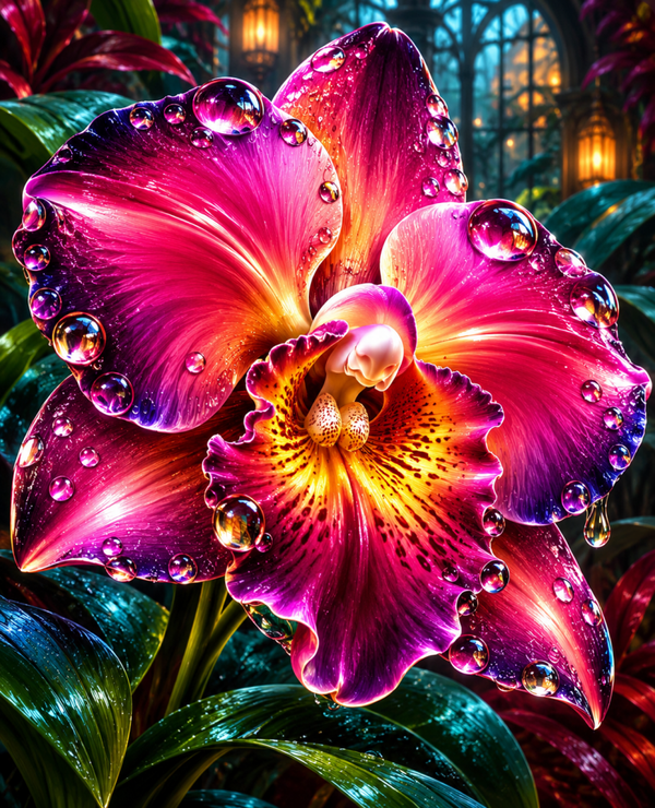 Diamond Painting"Jeweled Orchid Bloom" 60x75 cm
