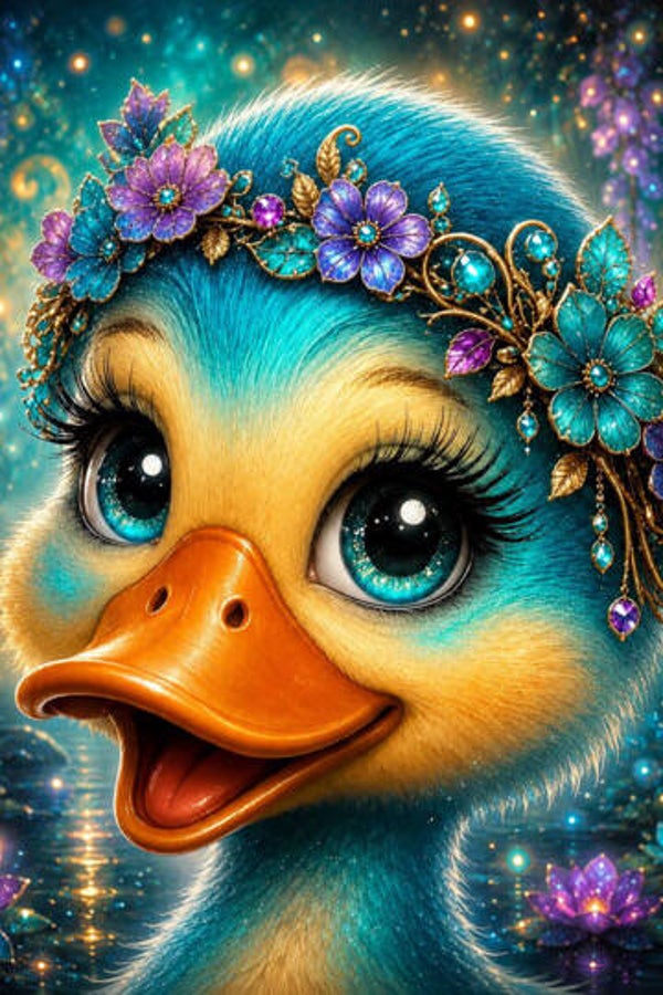 Diamond Painting „Azura Blütenquak“