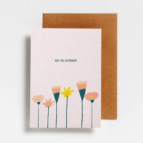 Postkaart 'heel veel beterschap'