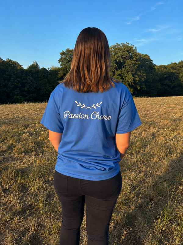 T-shirt bleu clair « Passion Chasse »